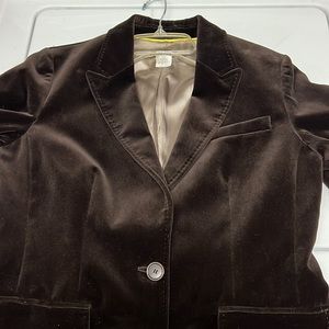 NWOT J.Crew beautiful chocolate brown one button blazer size 8